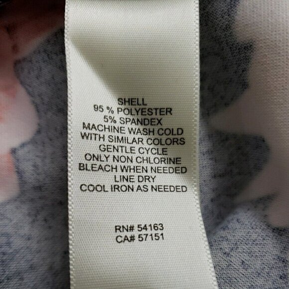 Eliza J. Blue Floral Bell Sleeve Sheath Dress Sz 4 - Picture 6 of 7